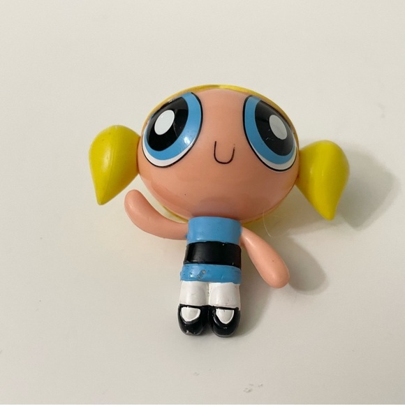 2001 Powerpuff Girls Anime Action Figure Bubbles Cartoon Network 2” Tall - Picture 7 of 10